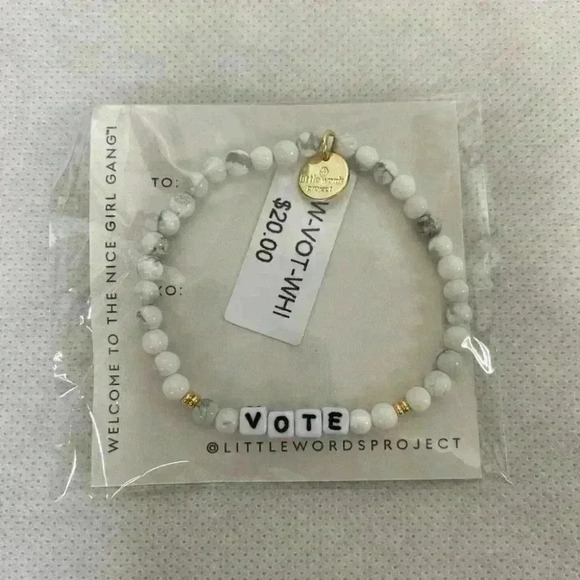 Little words project vote bracelet White Beads - Picture 1 of 4